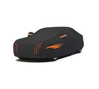 Telo copriauto per bmw X4 M COMPETITION, copriauto traspirante per esterni con cerniera resistente ai raggi UV, al vento e alla neve telo auto(Black Orange)
