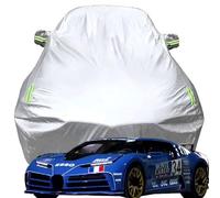 Telo Copriauto per Bugatti Centodieci, Telo Copriauto da Esterno, Coperture per Carrozzeria, Impermeabile Anti UV Anti Vento e Antipolvere,Silver-Plus-Cotton