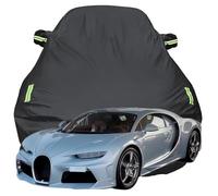 Telo Copriauto per Bugatti Chiron Super Sport, Copriauto per Quattro Stagioni da Esterno, Tessuto Oxford Impermeabile,Black-Plus-Cotton