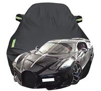 Telo Copriauto per Bugatti La Voiture Noire Casual Shooting, Copriauto per Quattro Stagioni da Esterno, Tessuto Oxford Impermeabile,Black-Plus-Cotton