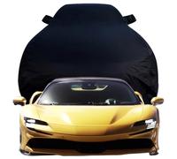 Telo Copriauto per Ferrari SF90 Spider, Telo Copriauto da Esterno, Coperture per Carrozzeria, Impermeabile Anti UV Anti Vento e Antipolvere,Black