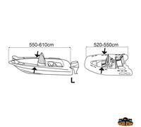 Telo copribarca/gommone Argento 210D L