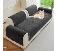 Telo Copridivano, Copridivano Componibili, Fodere Divano 1 2 3 4 Posti con Penisola, Universale Copridivano Antiscivolo Coprisedile per Braccioli(Dark Grey,90x180cm)