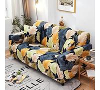 Telo Copridivano Foglie Verde Arancione Copridivano 3 Posti Spandex Telo Divano Antigraffio Gatto Lavabile Copridivani Elastici Elasticizzato Copri Divani Sofa Cover