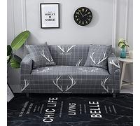 Telo Copridivano Geometria Animale Grigio Copridivano 3 Posti Spandex Telo Divano Antigraffio Gatto Lavabile Copridivani Elastici Elasticizzato Copri Divani Sofa Cover