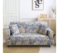 Telo Copridivano Piante Blu Retro Copridivano 2 Posti Spandex Telo Divano Antigraffio Gatto Lavabile Copridivani Elastici Elasticizzato Copri Divani Sofa Cover