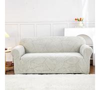 Telo Copridivano Strisce Bianche Avorio Telo Divano Spandex Copritutto per Divano Lavabile Copridivani Elastici Copridivano Antigraffio Gatto Copri Divani Elasticizzato Sofa Cover 4 Posti