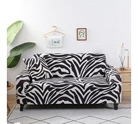 Telo Copridivano Strisce Zebra Nere Telo Divano Spandex Copritutto per Divano Lavabile Copridivani Elastici Copridivano Antigraffio Gatto Copri Divani Elasticizzato Sofa Cover 4 Posti