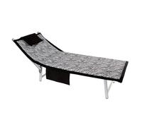 Telo Coprilettino con Elastici, Tasche Laterali e Cuscino, Telo Mare per Lettino, 70x180 cm, in Microfibra Morbida e Assorbente, Salvaspazio Asciugatura Rapida, Zebrato, K092