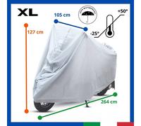 Telo Coprimoto ANTIACQUA L Moto Scooter Nylon Anti Ghiaccio 232X100X125