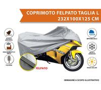 TELO COPRIMOTO COPRI MOTO FELPATO IMPERMEABILE TG L