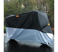 Telo Coprimoto Impermeabile, per Yamaha XJ6 XJ6F XJ6N Diversion 2009-2015, Antipolvere e Antipioggia, in Tessuto Oxford Esterni, con Fori Serratura, per Tutte Le Stagioni,Black Silver-L