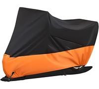 Telo Coprimoto per Benelli Zenzero 350 2012 2013 2014 2015 2016, Tessuto Oxford Protezione UV Coperture Copertura Teli Coprimoto Robusta Resistente all'Usura,D-Black+Orange