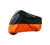 Telo Coprimoto Resistente a Acqua Copertura Parasole Per Moto Spessa 190T Impermeabile Universale Esterni Anti-UV Per Bici Elettrica Antipolvere Telo Copri Moto(Black Orange,3XL 2.4)