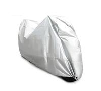 Telo Coprimoto Resistente a Acqua Telo Coprimoto Universale Oxford Impermeabile Anti-UV E Antipolvere Con Fori Per Serratura Per Tutte Le Stagioni Telo Copri Moto(Ordinary sliver,XXL)