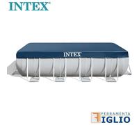 Telo Copripiscina Copertura per Piscina Rettangolare Fuoriterra 400x200 cm INTEX