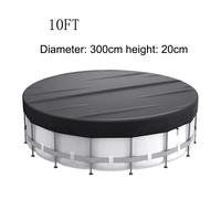 Telo Copripiscina Rotondo Pieghevole Esterno Copertura Solare Poliestere