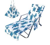 Telo Coprisdraio,210 x 75 cm Microfibra Asciugatura Rapida Assorbente,Asciugamano da Sdraio con Tasche Laterali | per Terrazza Giardino Hotel Piscina Sole Estate Relax Estivo all'Aperto e Comfort in V