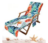 Telo Coprisdraio,210x74 cm Microfibra Asciugatura Rapida Pieghevole - Asciugamano da Sdraio con Tasche Laterali,per Terrazza Giardino Hotel Piscina Sole Estate Relax Estivo all'Aperto e Comfort in Vac