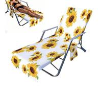 Telo Coprisdraio | 210x74 cm Microfibra Asciugatura Rapida Pieghevole,Telo da Mare con Tasche | per Terrazza Giardino Hotel Piscina Sole Estate Relax Estivo all'Aperto e Comfort in Vacanza