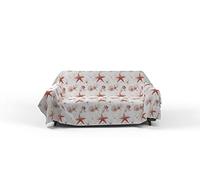 Telo Copritutto Fantasy misura 270X260 cm due posti - Telo Arredo multiuso Stampato - Made in Italy - 100% microfibra - STARFISH