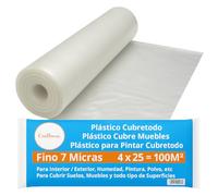 Telo Copritutto in Plastica Trasparente · Riutilizzabile e Riciclabile · Protezione per Pittura e Ristrutturazioni · Copertura Mobili e Pavimenti · Antimacchia · Facile da Tagliare