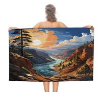 Telo da bagno assorbente in microfibra - Yellowstone National Park Summer Beach Towel Nuotatori Pool Sandproof Quick Dry Extra Large Light Travel per adulti Accessori da spiaggia Regali