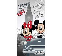 Telo da bagno da spiaggia di Topolino e Minnie "Good Times in London"