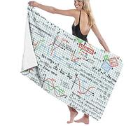 Telo da Bagno Grande Coperta,Arredamento per Aula di Matematica Studi di Algebra Lezione Pagina del Quaderno Schizzi Formula Stampa,Telo da Bagno Asciugamano da Spiaggia per Viaggi in Hotel per Famigl
