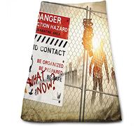 Telo da bagno/piscina/mano con stampa zombie,immagine di Halloween con uomo morto che cammina nell'oscurità,asciugamano da cucina,asciugatura rapida,morbido,assorbente e leggero,rosso 15 x 27 pollici