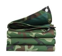 Telo da campeggio, impermeabile, 450 g/m², impermeabile, spessore 0,45 mm, telone per campeggio, giardino, gazebo, rimorchi, mimetico, con bordo di rinforzo (4 x 4 m)