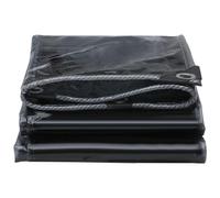 Telo da campeggio impermeabile nero trasparente in PVC telo trasparente resistente 400 g/m², resistente alle intemperie, per casa, giardino, cortili, tenda da sole da campeggio all'aperto, 1,5 x 300