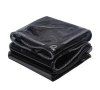 Telo da campeggio resistente alle intemperie, tela cerata in PVC trasparente, spessore 0,45 mm, occhiello ogni 50 cm, per verande, piante, giardino, pollaio, terrazzo (3 x 5 m (9,8 ftx 16,4 piedi))