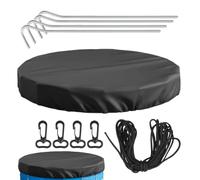 telo da nuoto - 183 cm circolare, a prova di detriti, resistente alle raffiche, coperchio invernale resistente, guarnizione protettiva per tutto l'anno per la famiglia lounge blow-up patio
