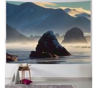 Telo Da Parete Haystack Rock In Cannon Beach Along Oregon In The Pacific Arte Muraria Arazzi Soffitto Arte Per Soggiorno Dormitorio S