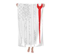Telo da spiaggia con bandiera USA, professione di operaio siderurgico, in microfibra, per spiaggia, oversize, tropicale, grande, extra large, XL, asciugatura rapida, antisabbia, per donne, ragazze e