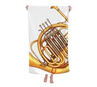 Telo da spiaggia con cartello in corno francese, teli da spiaggia in microfibra, coperta tropicale oversize, grande, extra large, teli da piscina XL, asciugatura rapida, antisabbia, per donne, ragazz