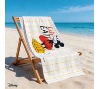 Telo da spiaggia Disney Mickey Mouse, design a griglia "Let's EAT!", telo da piscina ultra morbido per gite estive, spiaggia, nuoto e viaggi 80*160,90*180,75*150,50*100Animale,Frutta & verduraPolieste