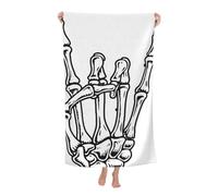 Telo da spiaggia Rock N Roll Skull Hand Microfibra Asciugamani da spiaggia Coperta Tropicale Grande Extra Large XL Asciugamani da piscina Asciugatura rapida Anti-sabbia per donne Ragazze Bambini