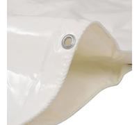 Telo di copertura 3 x 4 m, colore bianco, tela con rivestimento in PVC, 650 g/m², robusto e resistente alle intemperie, per giardino, costruzione e stoccaggio