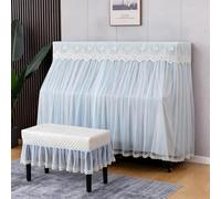 Telo di copertura completo per pianoforte inclusa la fodera per la sedia | Copertura completa per pianoforte antigraffio resistente polvere e umidità per soggiorno e studio(B,Stool cover one person)