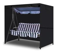 Telo di copertura Hollywood 4 posti, tessuto Oxford 600D, impermeabile e res. UV, per altalena giardino 210x150x150 cm