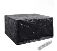 Telo di copertura impermeabile in polietilene, 172 x 113 x 73 cm, per mobili da giardino, resistente ai raggi UV, con 8 occhielli in alluminio e corda di fissaggio, adatto per set in rattan da 6