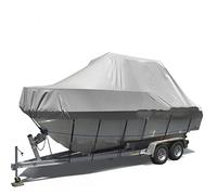 Telo di copertura impermeabile per barca, resistente grado marino 210D, adatto per scafi a V e runabout, include borsa per riporre le imbarcazioni, per barche da 6,4 a 7,3 m