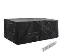 Telo di copertura in polietilene, 229 x 113 x 73 cm, per set da 8 persone, copertura impermeabile per mobili da giardino con 10 occhielli in alluminio e corda di fissaggio, polietilene resistente