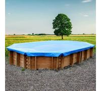 Telo di copertura invernale per piscine in legno GRE Braga 815x420 cm