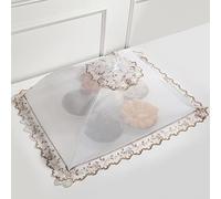 Telo di copertura per alimenti a rete pop-up di alta qualità, 70 x 50 cm, riutilizzabile e pieghevole, per picnic all'aperto, copertura per cibo in rete, per tenere lontane mosche, zanzare
