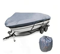 Telo di Copertura per Barca Resistente e Impermeabile,con Doppio Rivestimento in PVC per Barche con Scafo a V Pesca Sci Nautico e da diporto,25~27ft,600D