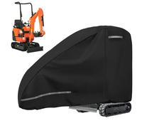 Telo di copertura per escavatore 10-15HP, mini escavatore 420D, in cotone, impermeabile, con porta con cerniera e strisce riflettenti, L110 × W26 × H66 in