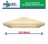 Telo Di Copertura Per Gazebo 300x300 Cm Colore Ecru Garden De Luxe